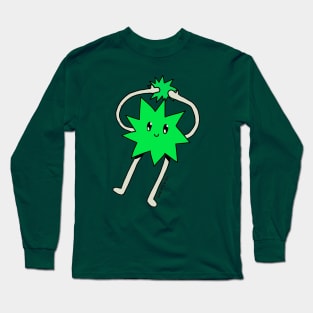 Silly Little Guy | Green Sticker Version Long Sleeve T-Shirt